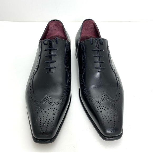 PAUL Stuart Wingtip Oxford leather Dress Shoes Black main image 4